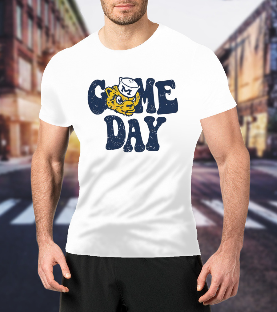 University Of Michigan Game Day Vintage Wolverine T-Shirt