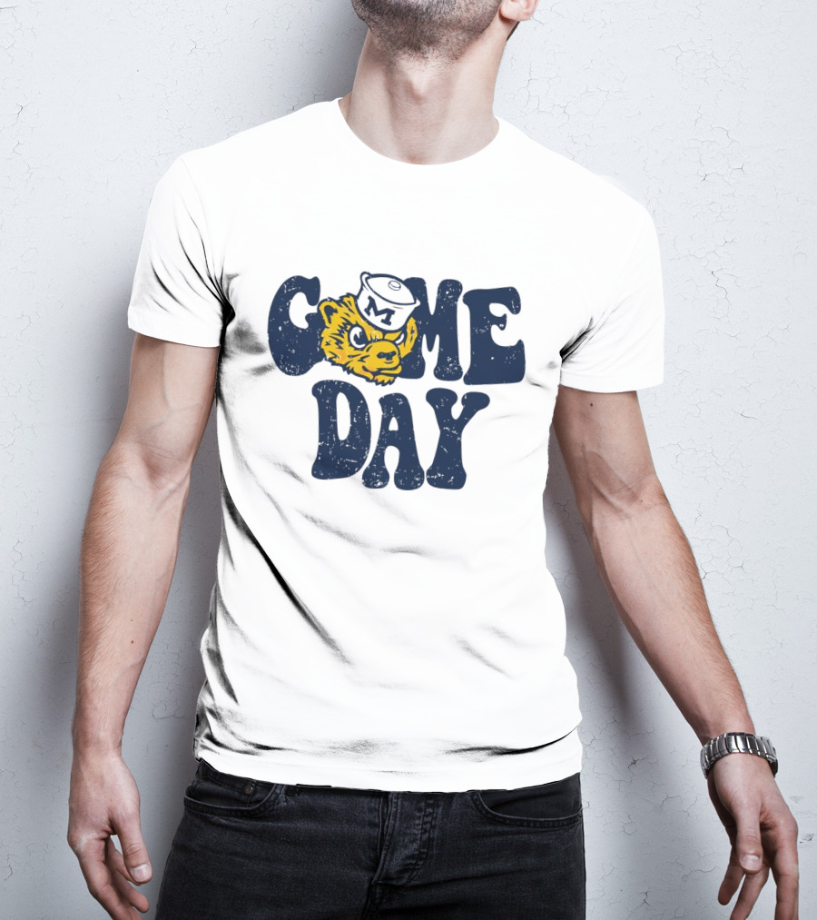 University Of Michigan Game Day Vintage Wolverine T-Shirt