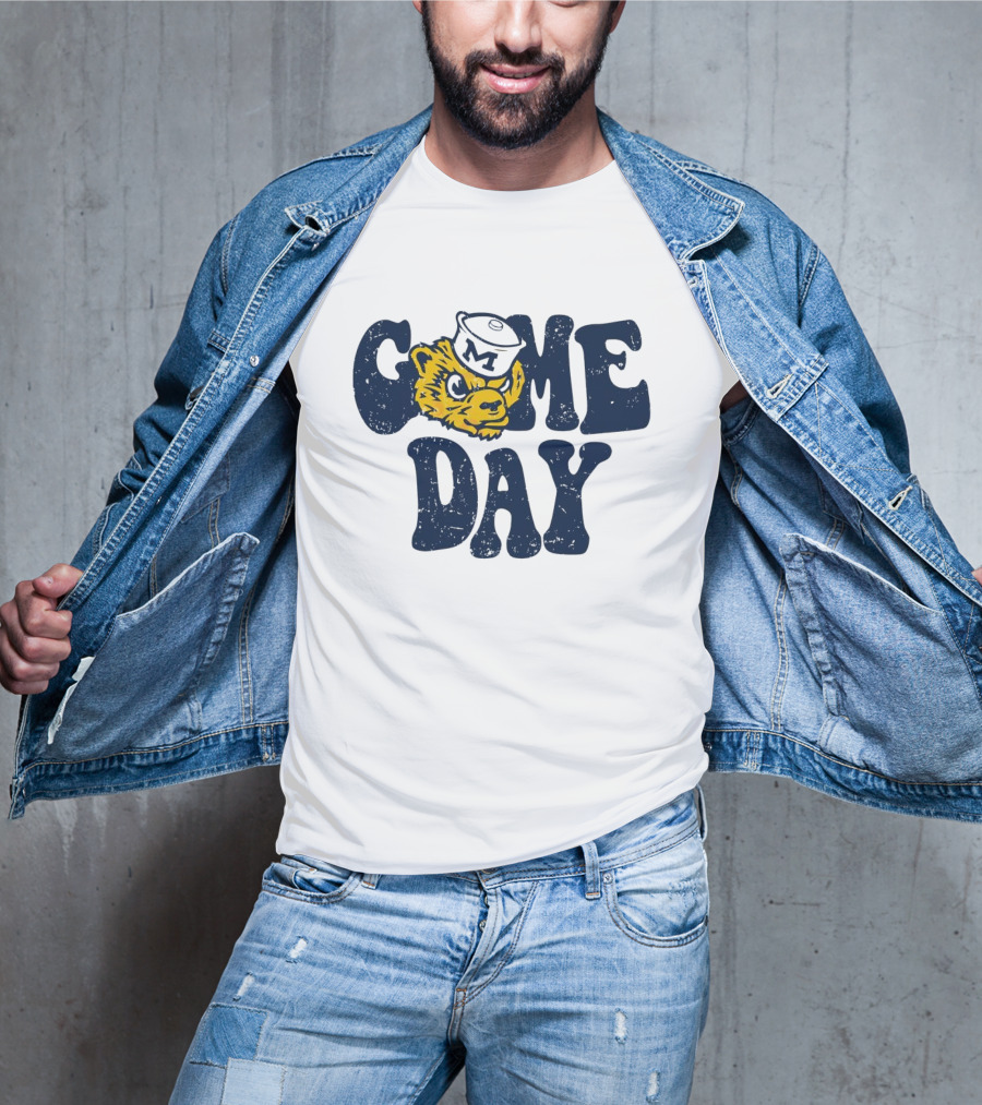 University Of Michigan Game Day Vintage Wolverine T-Shirt