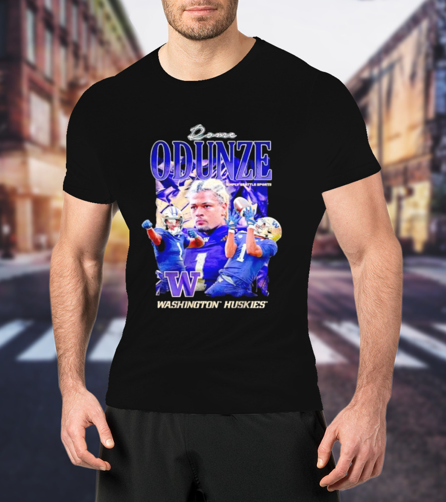Rome Odunze Washington Huskies Montlake Icon Vintage T-Shirt
