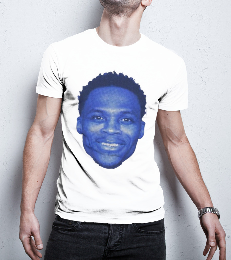 Westbrook Blue Half-tone Big Head T-Shirt