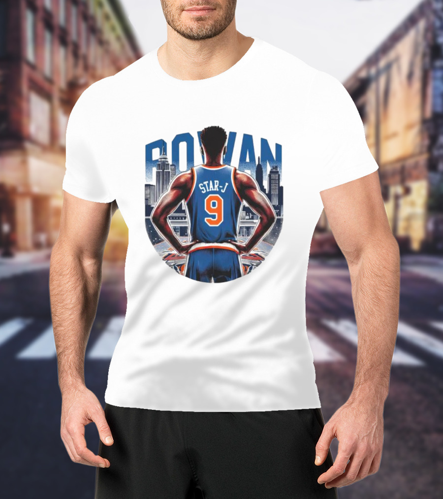 Rowan Star J 9 Basketball Urban Skyline T-Shirt