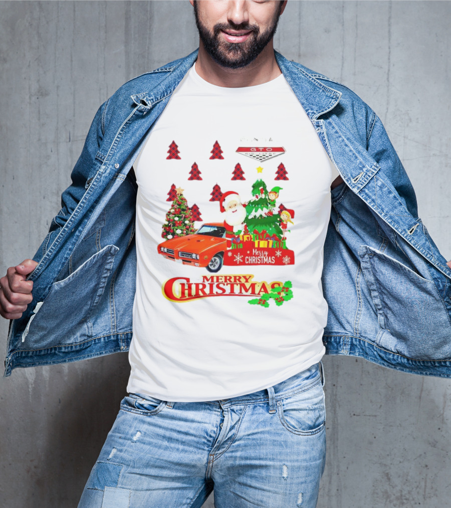 Pontiac GTO Santa Elfs Merry Christmas T-Shirt