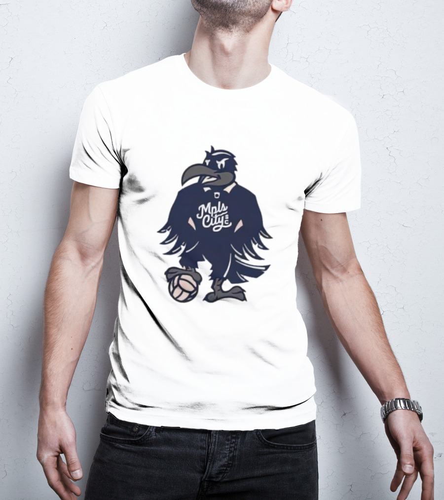 Mpls City Soccer Schmitty The Crow T-Shirt