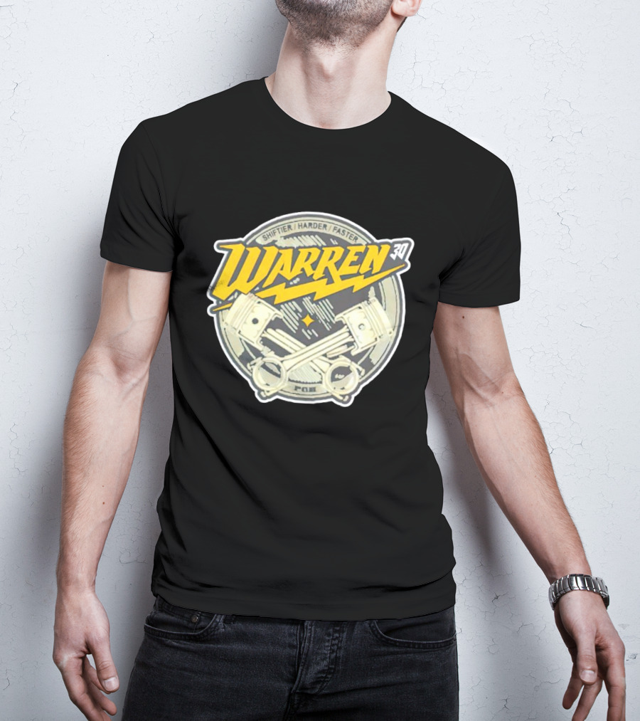 Shiftier Harder Faster Warren 30 Racing Engine Pistons T-Shirt