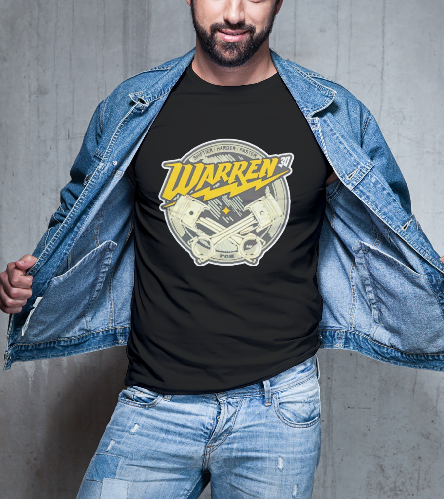 Shiftier Harder Faster Warren 30 Racing Engine Pistons T-Shirt