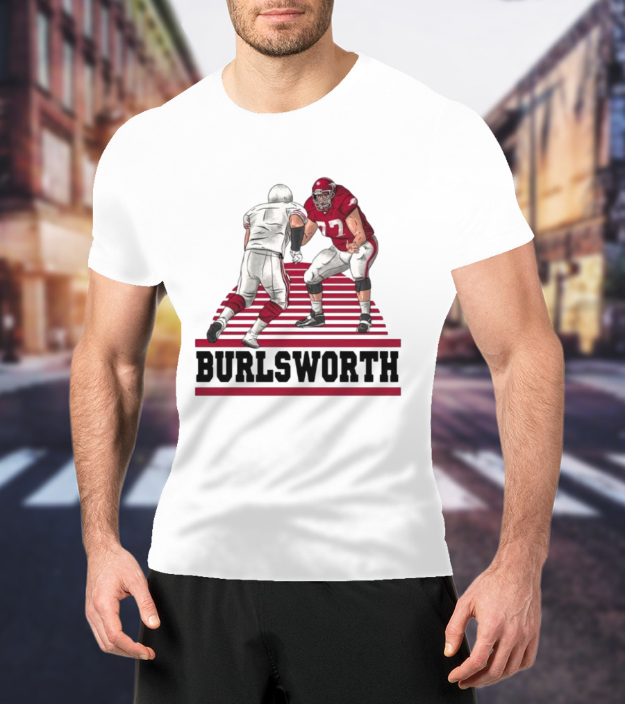 Burlsworth Number 77 Football Player In Action Against Opponent T-Shirt