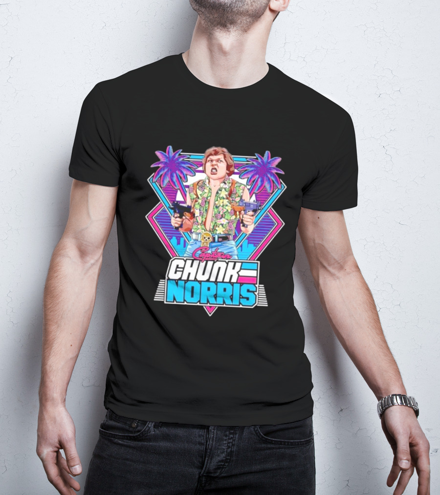 Chunk Norris Captain Miami Retro Adventure 80s T-Shirt