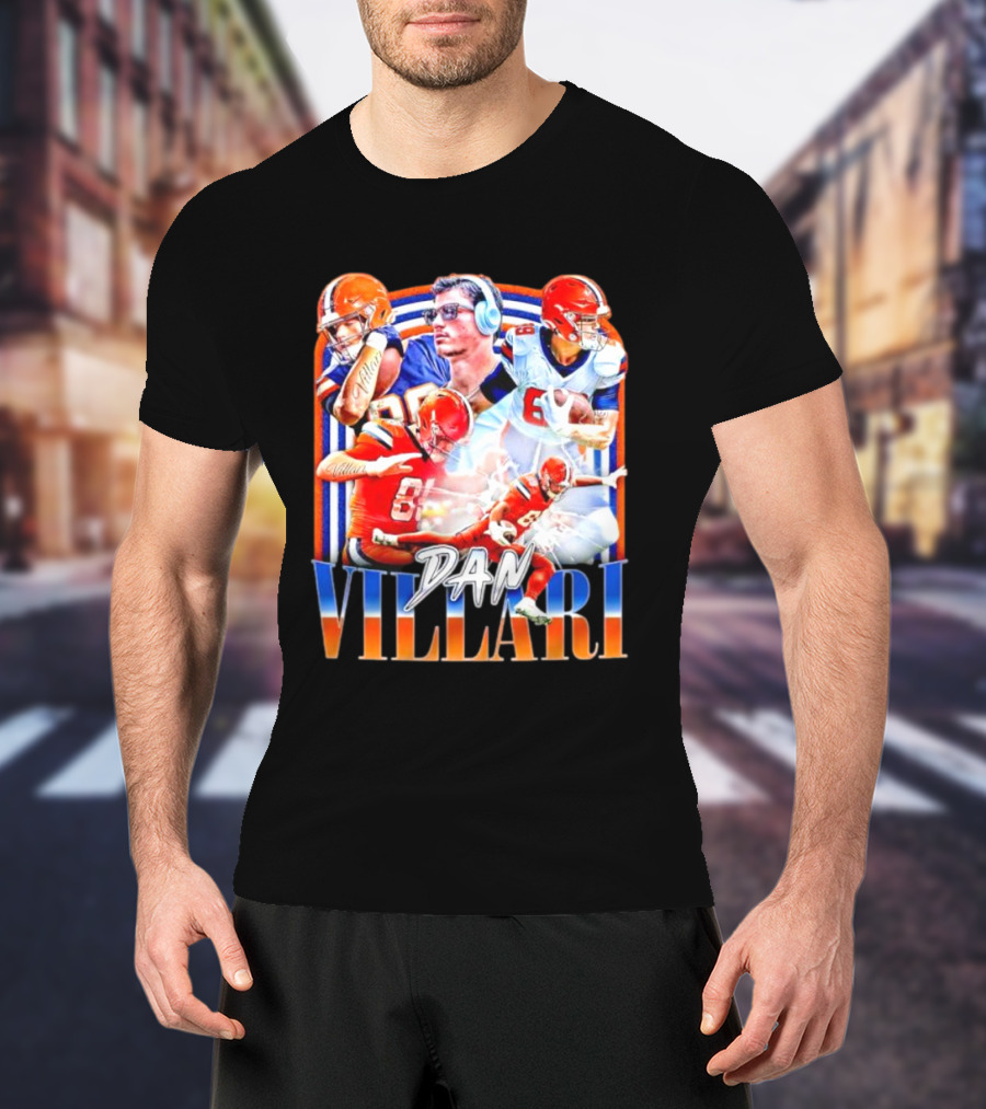 Dan Villari Vintage Football Montage T-Shirt