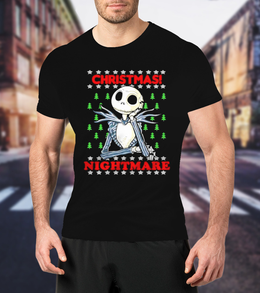 Jack Skellington Christmas Nightmare Ugly T-Shirt