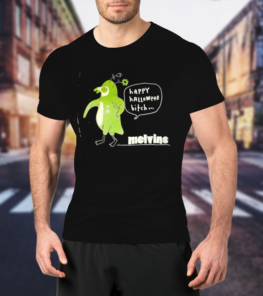 Melvins Happy Halloween Bitch Green Bird Costume T-Shirt