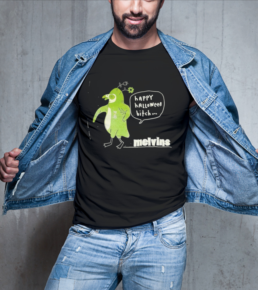 Melvins Happy Halloween Bitch Green Bird Costume T-Shirt