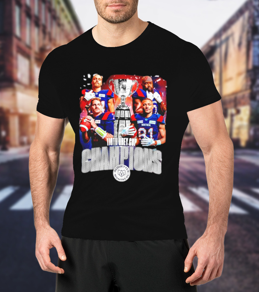 Montreal Alouettes 110th Grey Cup Champions Football Team T-Shirt