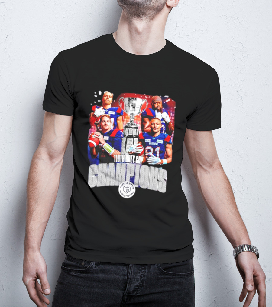 Montreal Alouettes 110th Grey Cup Champions Football Team T-Shirt