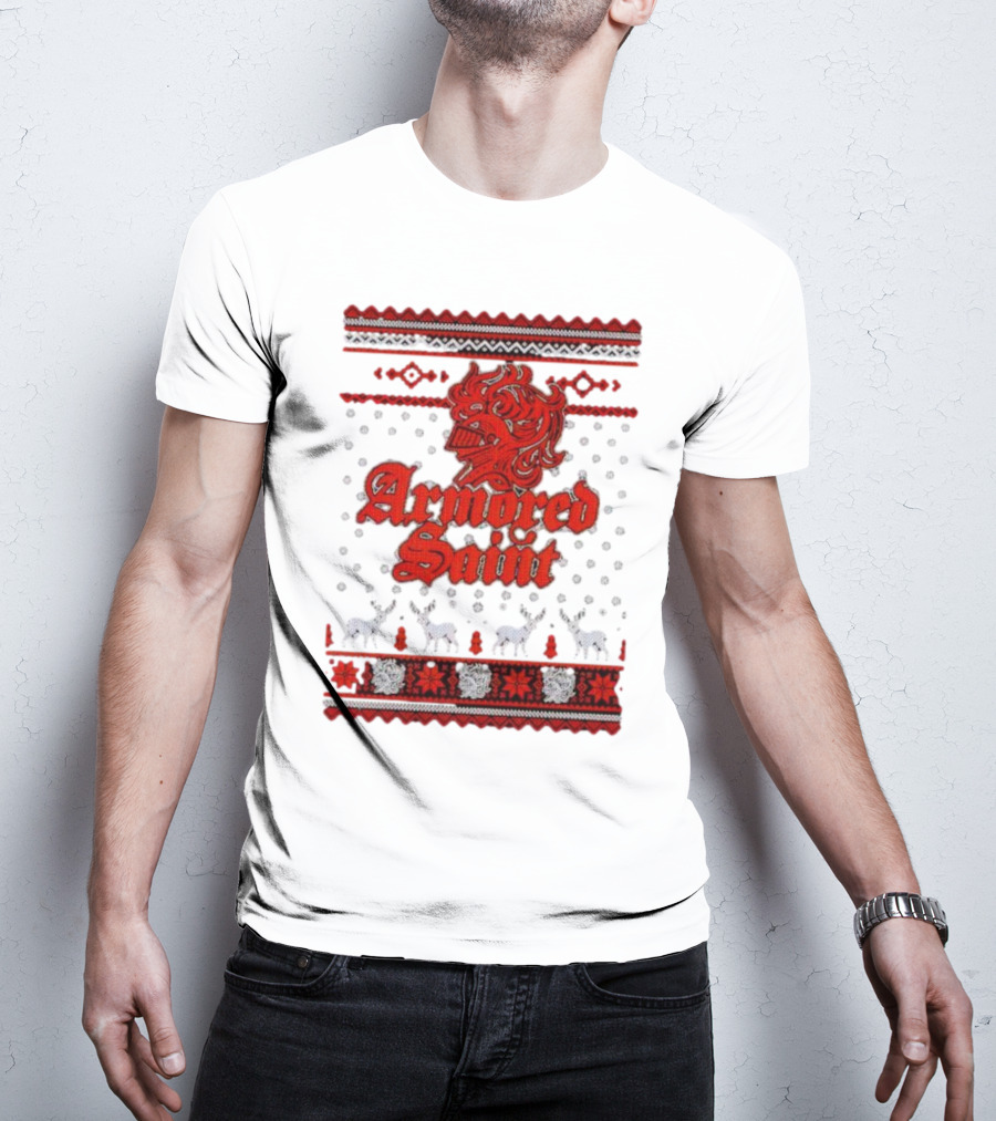 Armored Saint Red Knight Christmas T-Shirt