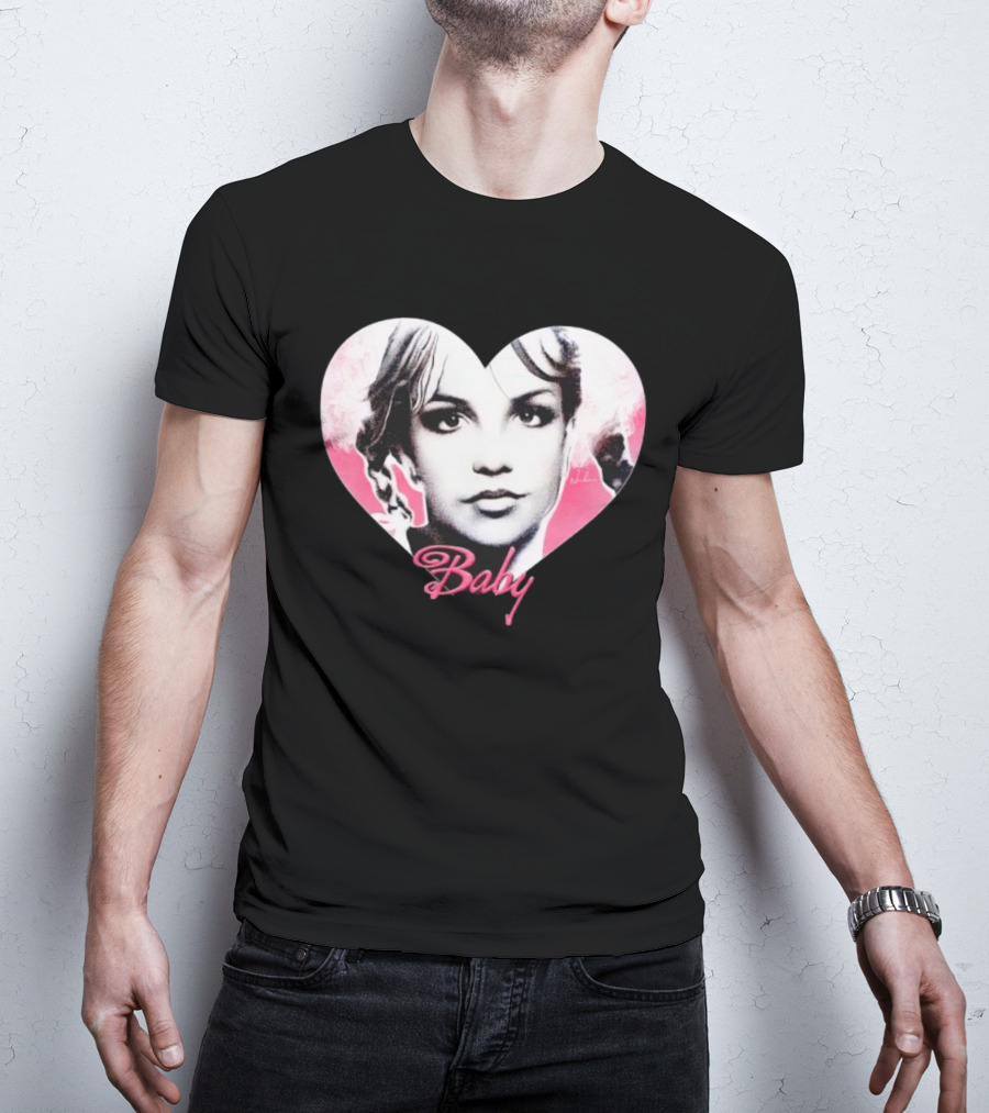 Britney Spears Baby Heart Portrait Pink Aesthetic T-Shirt