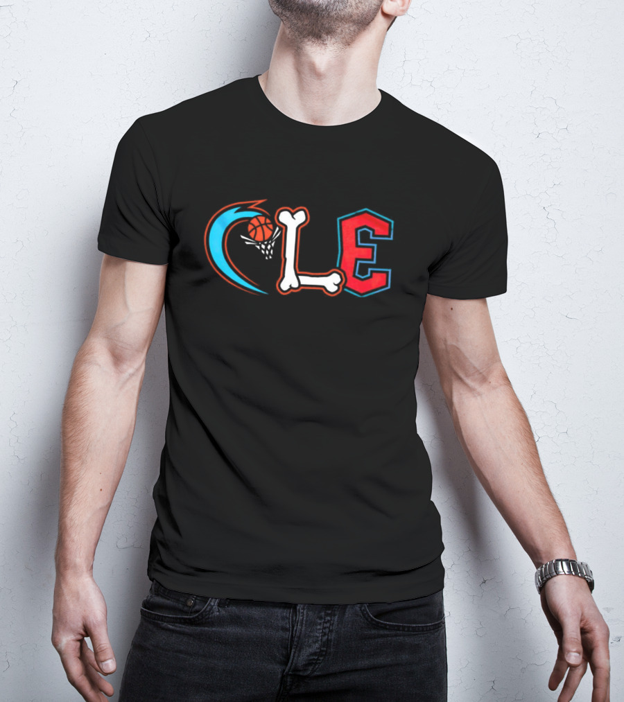 Cleveland Cavaliers CLE Basketball Bone T-Shirt