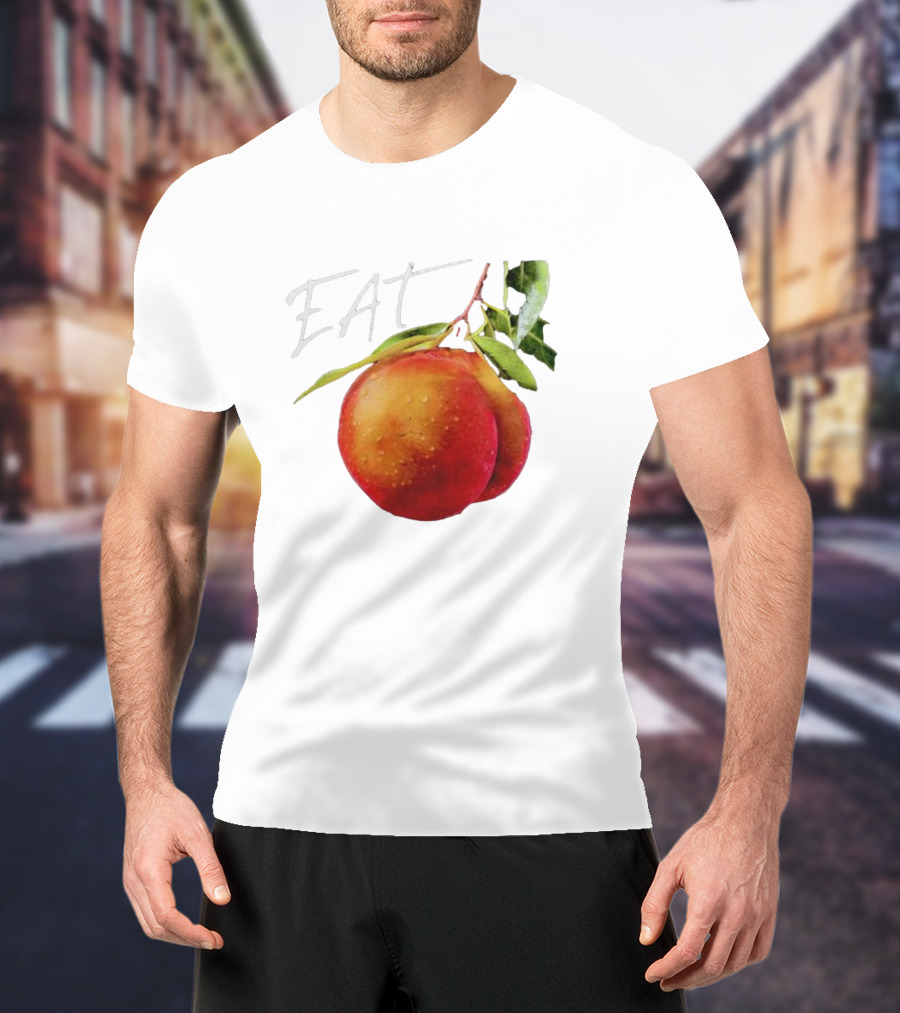 EAT Juicy Peaches With Dewy Leaves T-Shirt