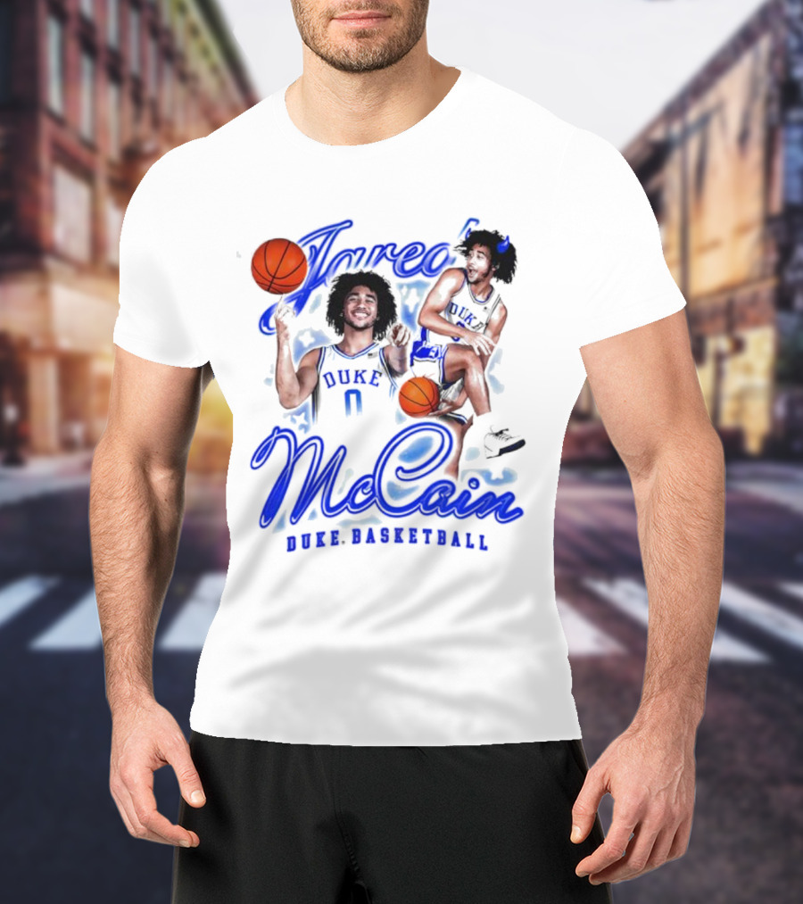 Jared McCain Duke Basketball Player With Ball T-Shirt