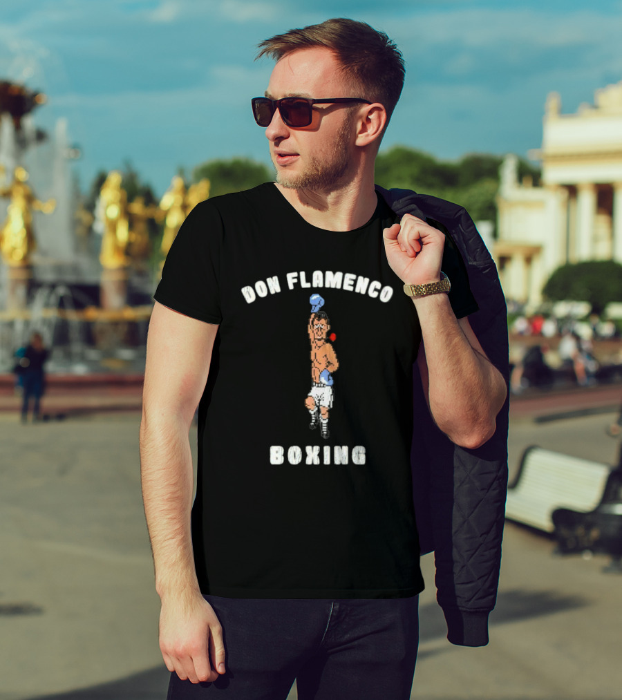 Don Flamenco Boxing Retro Video Game Character Victory Pose T-Shirt