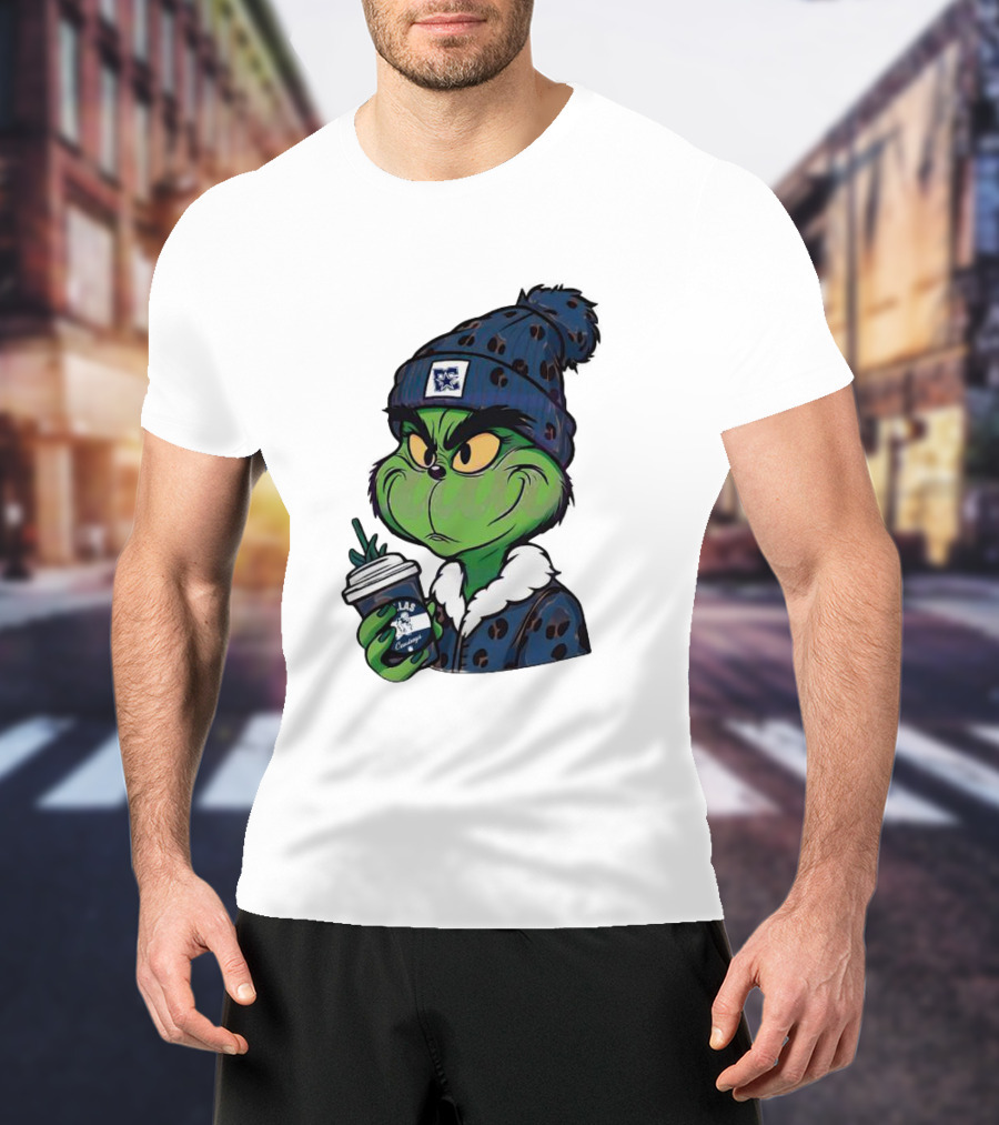Grinch Boujee Dallas Leopard Print Winter Beanie Coffee Cup Sports T-Shirt