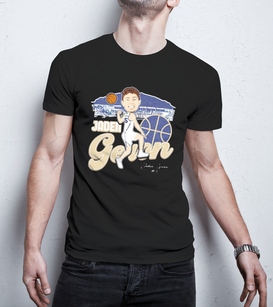 Jaden Geron Montana State Bobcats Basketball Caricature Stadium Scene With Signature T-Shirt