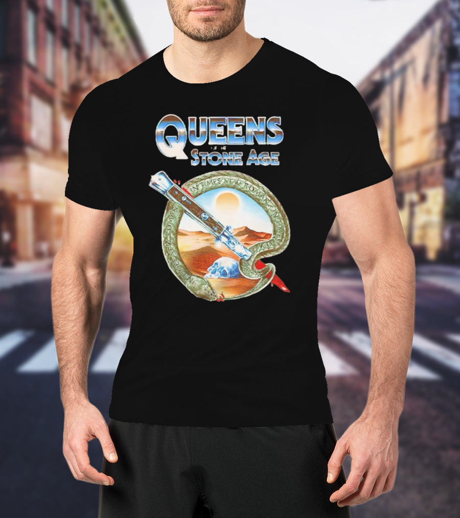 Queens Of The Stone Age Desert Snake Skull T-Shirt