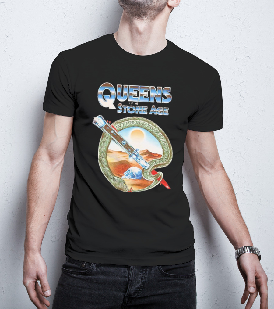 Queens Of The Stone Age Desert Snake Skull T-Shirt