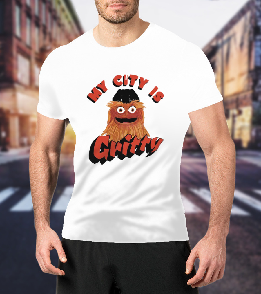 Philadelphia Flyers My City Is Gritty Mascot T-Shirt