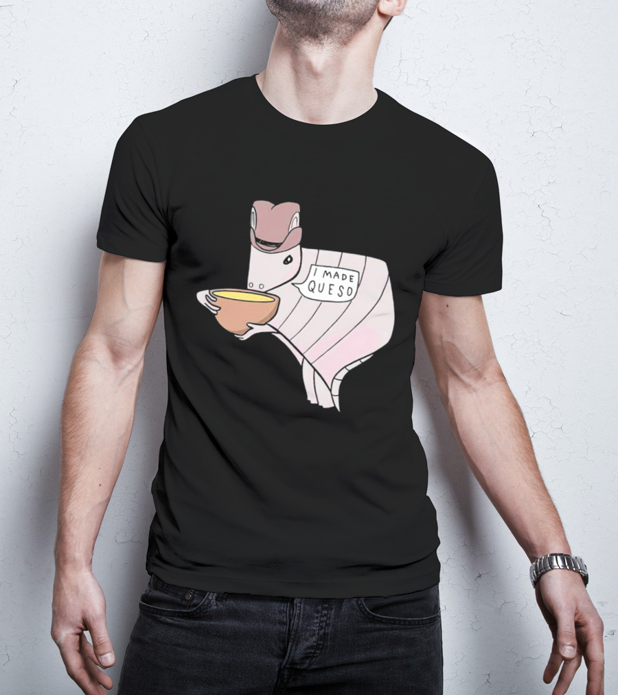 Quesodillo I Made Queso Armadillo Holding Cheese Bowl T-Shirt