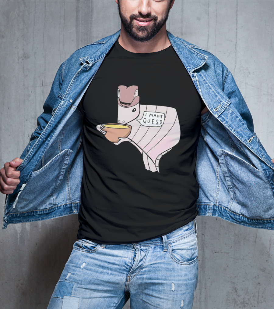 Quesodillo I Made Queso Armadillo Holding Cheese Bowl T-Shirt