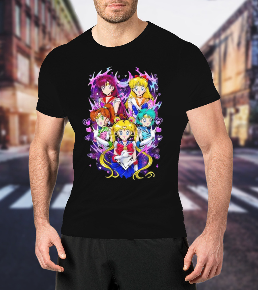 Sailor Moon Justice Serenity Usagi Tsukino And Sailor Guardians Anime T-Shirt