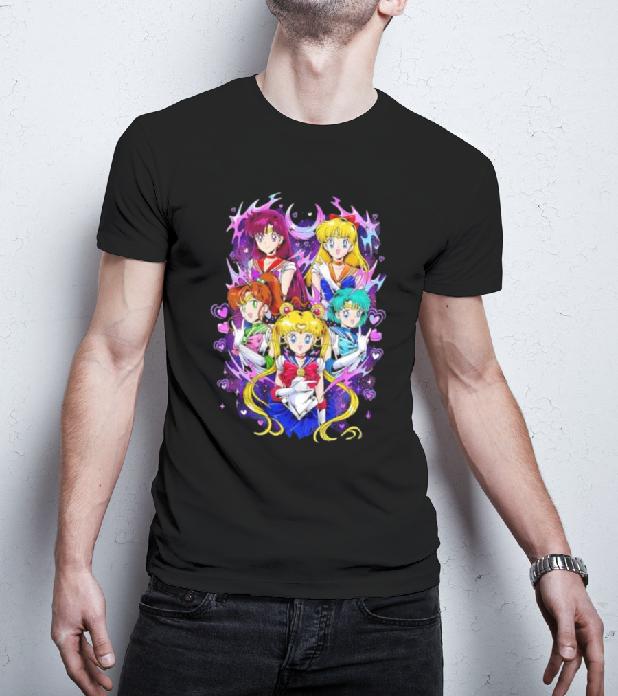 Sailor Moon Justice Serenity Usagi Tsukino And Sailor Guardians Anime T-Shirt