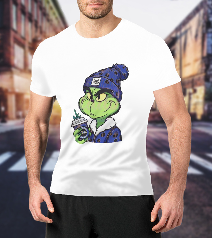 Grinch Boujee Baltimore Ravens Coffee Lover T-Shirt