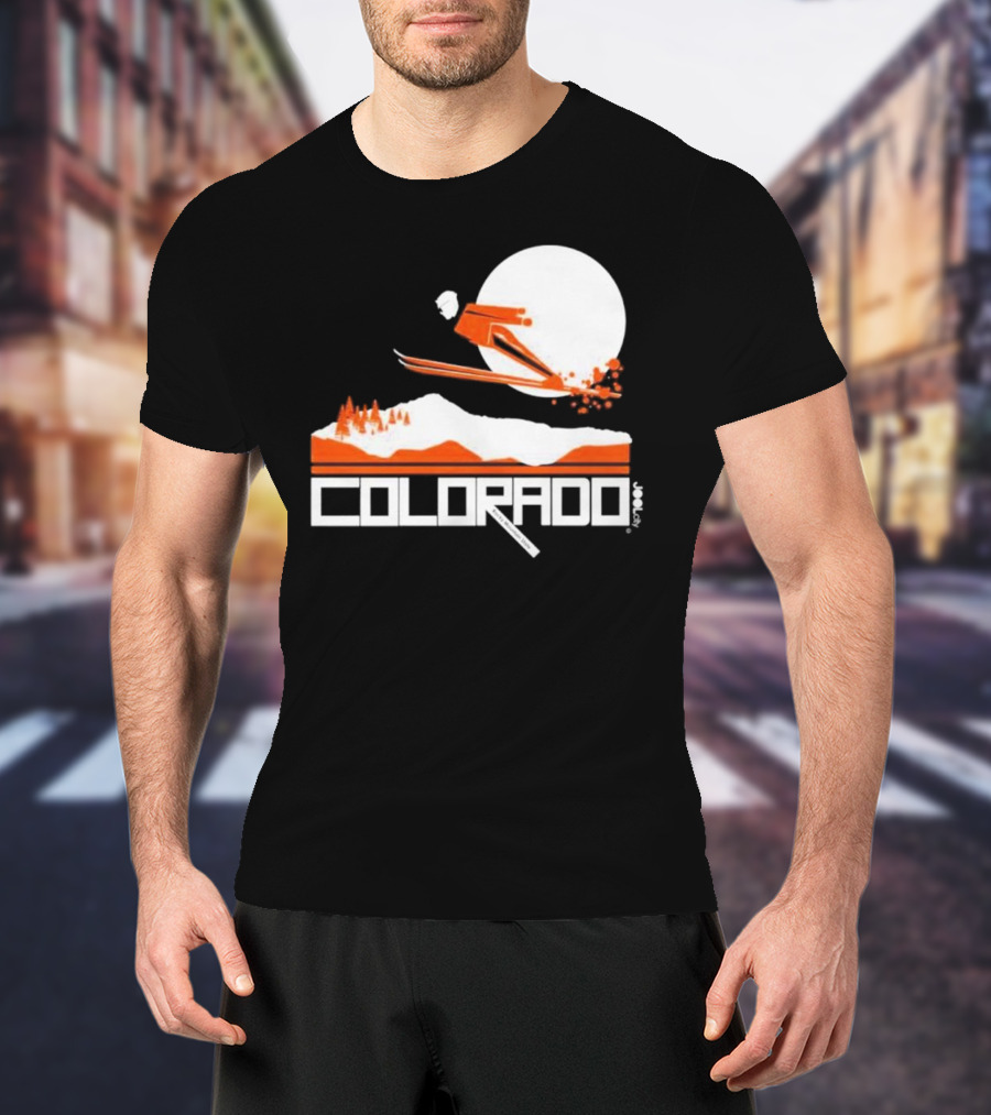 Colorado Skiing Adventure Under Full Moon T-Shirt