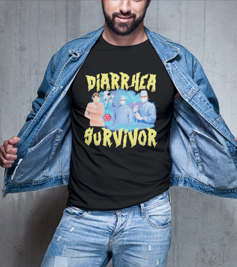 Diarrhea Survivor Funny Medical Humor With Doctors And Patient T-Shirt