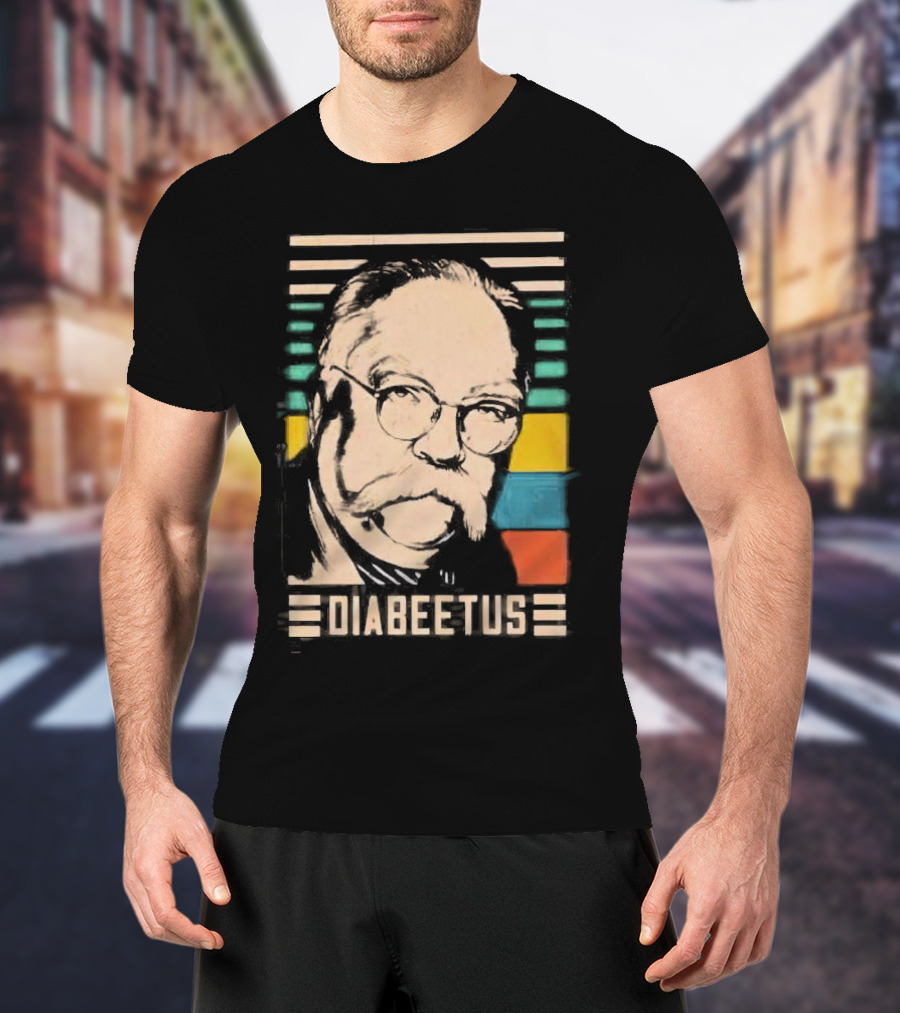 Diabeetus Wilford Brimley Vintage Retro Stripes T-Shirt