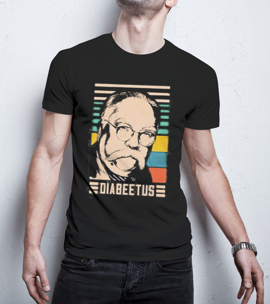 Diabeetus Wilford Brimley Vintage Retro Stripes T-Shirt