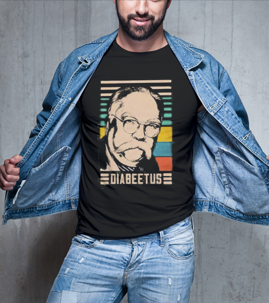 Diabeetus Wilford Brimley Vintage Retro Stripes T-Shirt