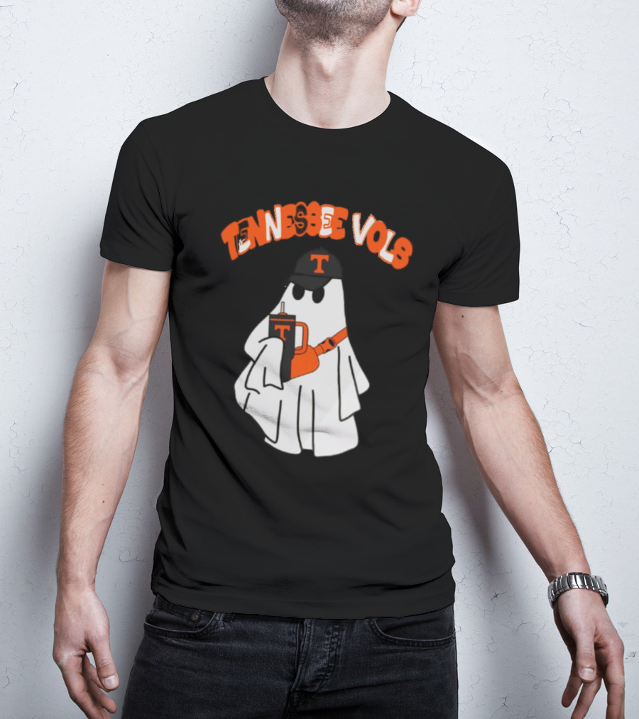 TENNESSEE VOLS GHOST WITH HAT AND DRINK T-Shirt