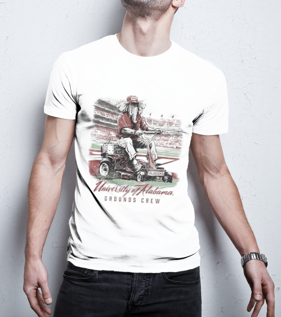 University Of Alabama Grounds Crew Elephant Stadium Mowing T-Shirt