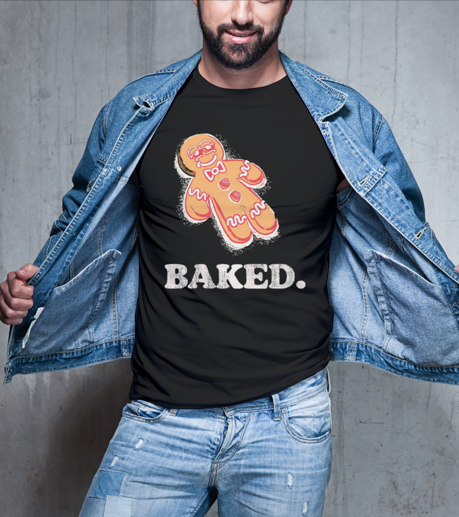 Baked Gingerbread Christmas Cookie Humor T-Shirt