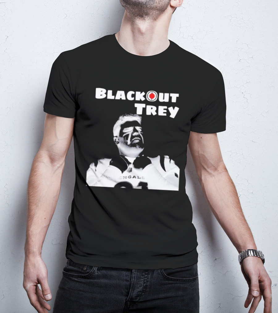 Blackout Trey Cincinnati Bengals 91 T-Shirt