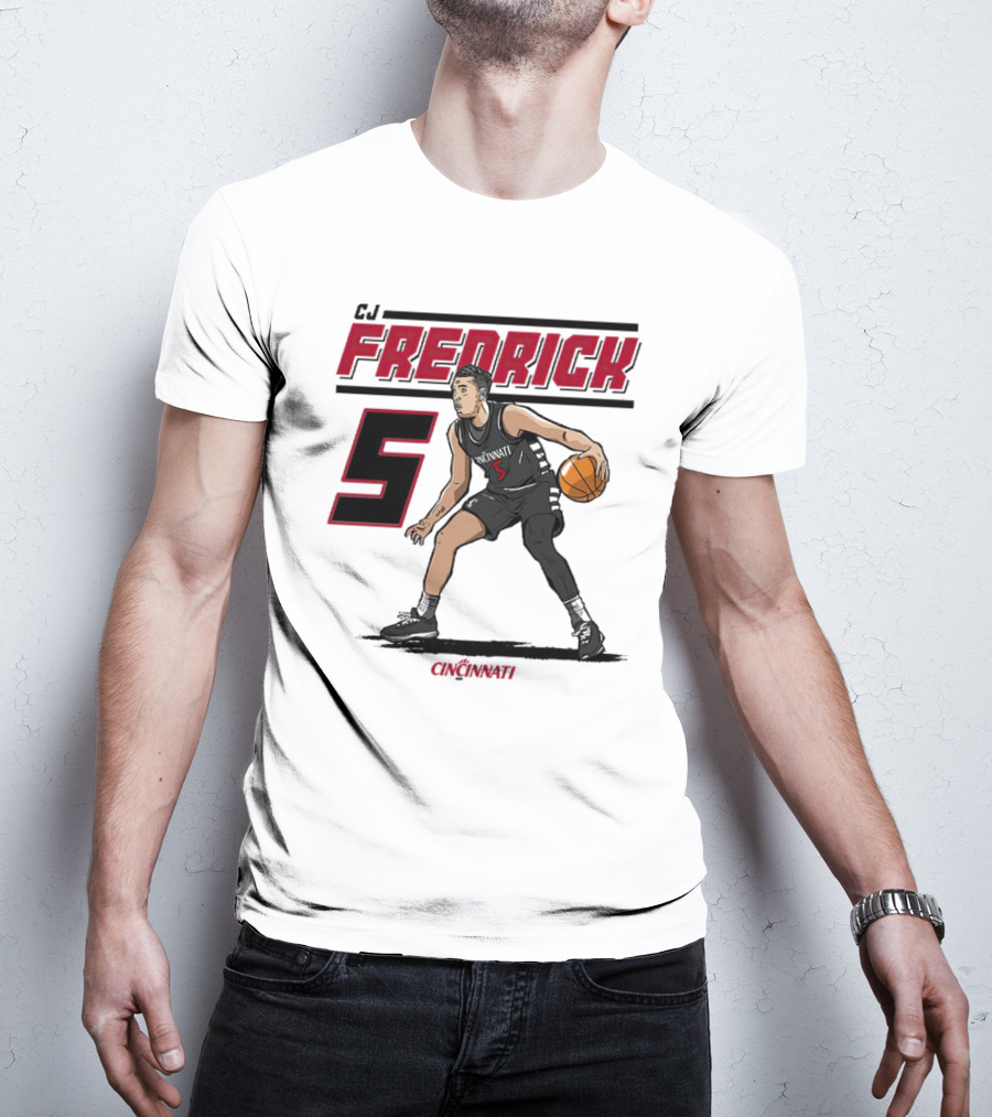 CJ Fredrick Cincinnati Basketball Number 5_ACTION T-Shirt