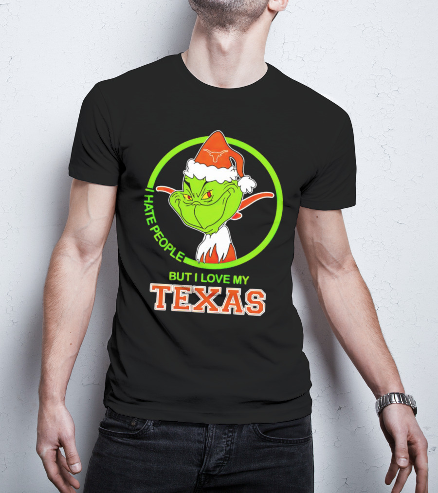 Grinch I Hate People But I Love My Texas Longhorns T-Shirt
