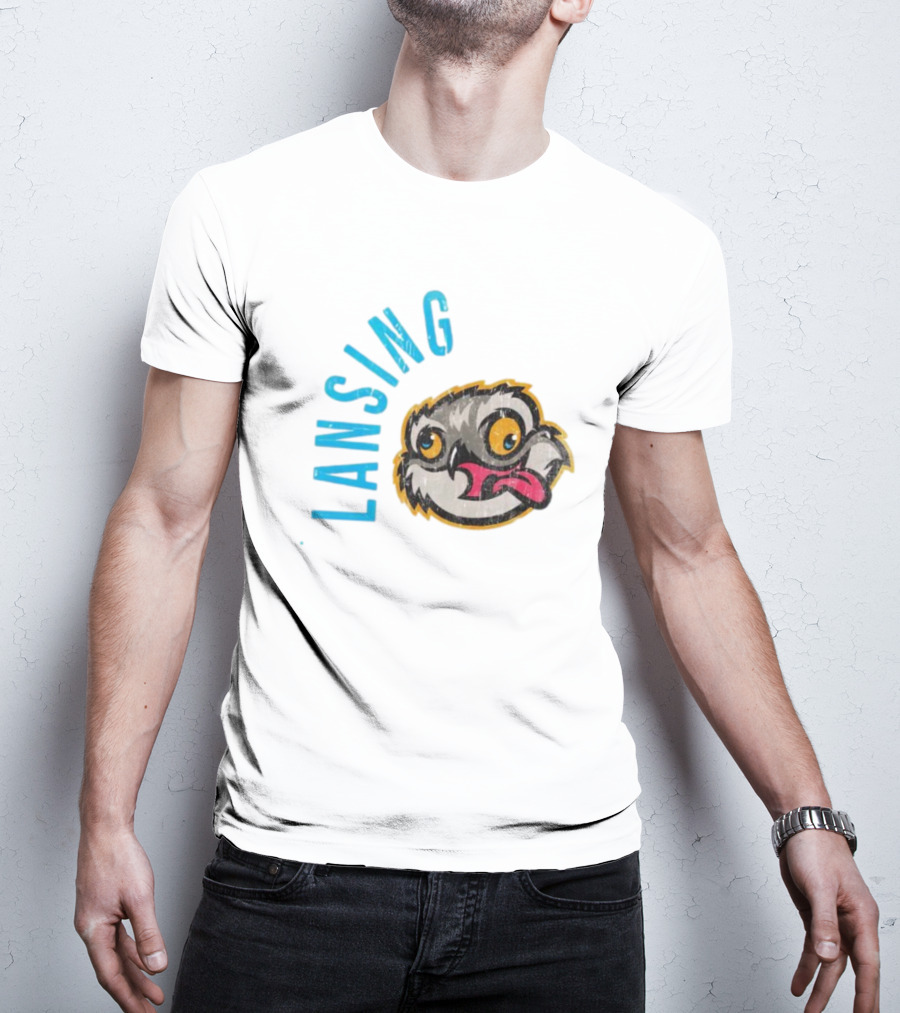 Lansing Baseball Club Owl Mascot T-Shirt