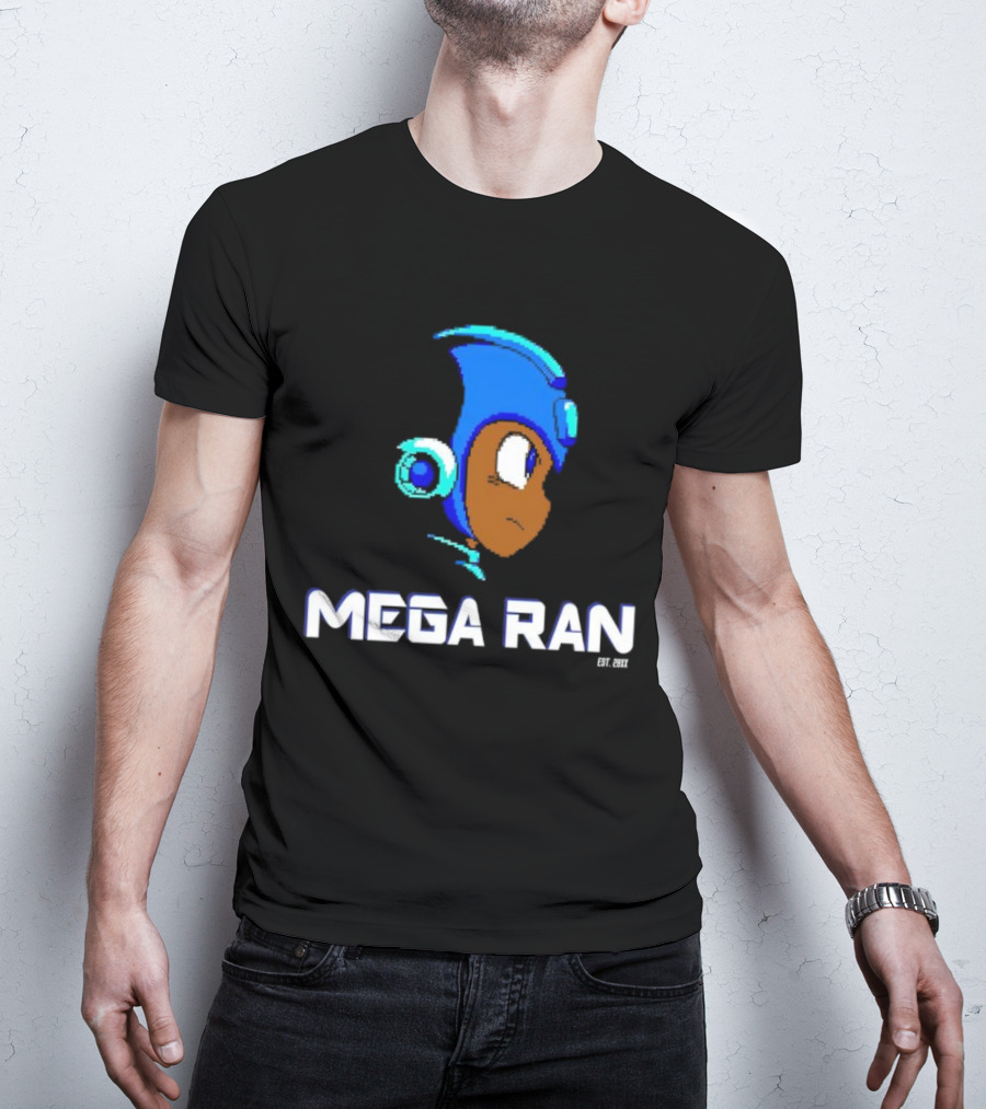 Mega Ran 8-bit EST. 2007 Retro Gaming Character T-Shirt