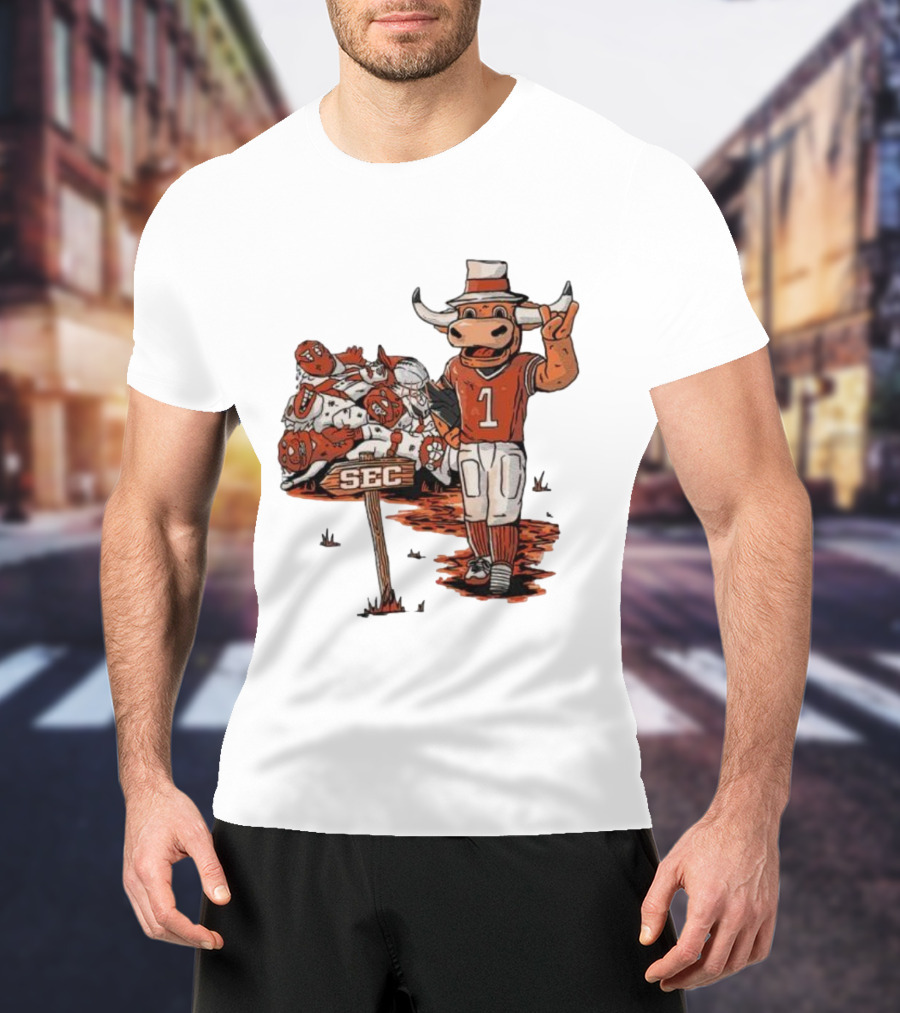 Texas Longhorns Mascot Celebrating SEC Victory T-Shirt