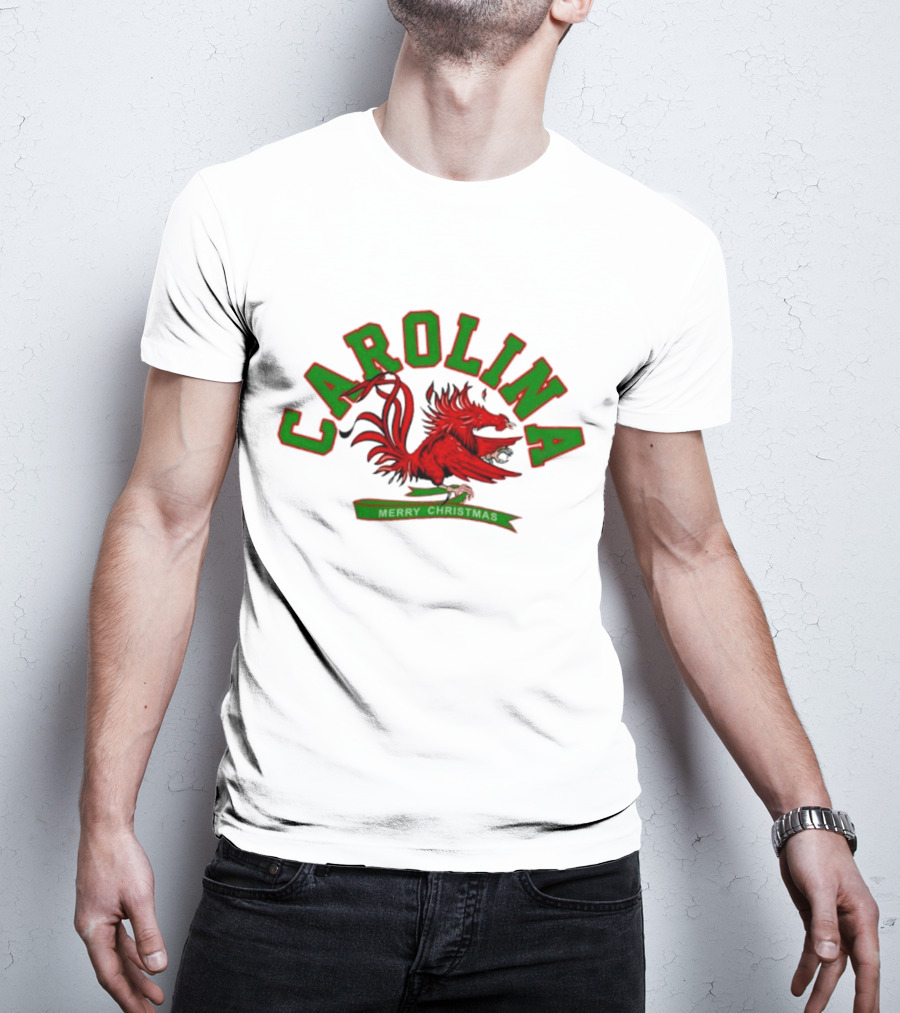 Carolina Gamecock Merry Christmas Rooster T-Shirt