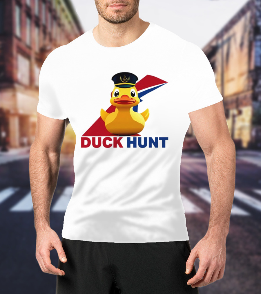 Cruising Duck Hunt Captain Rubber Duck Navy T-Shirt